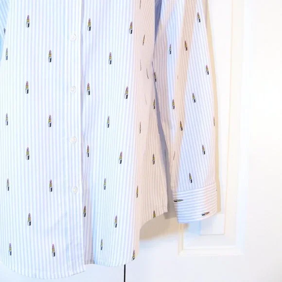 Banana Republic | 'Lipstick' Novelty Print Striped Dillon Shirt - Picture 5 of 10